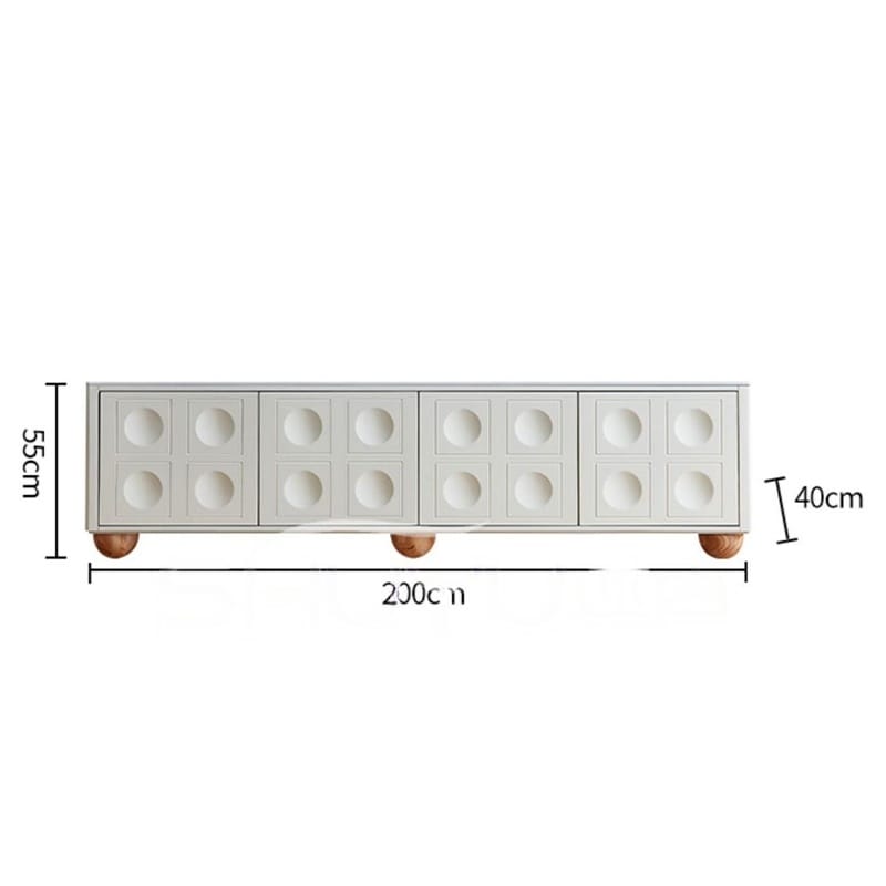 Art Deco-Inspired TV Cabinet with Versatile Storage & Modern Elegance