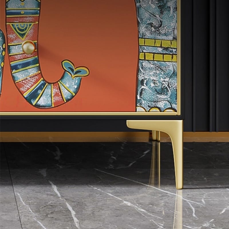 The Hand-Painted Elephant Wardrobe for Sophisticated Living